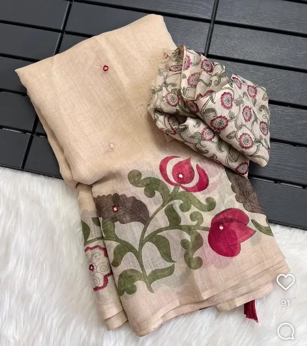 Chikoo_Kalamkari_Silk_With_Mirror