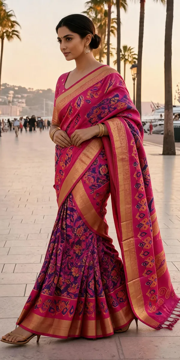 Pink_Pochampally_Silk_Saree