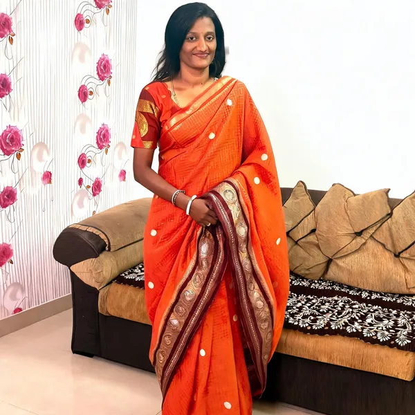 Rust_Orange_Crepe_Silk_Saree