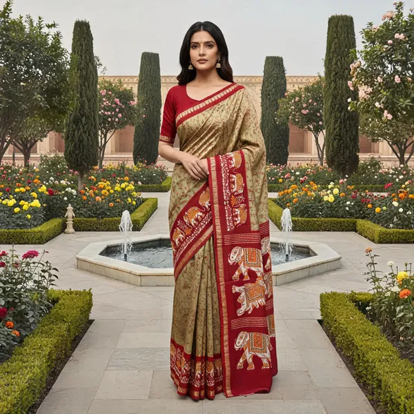 Beige_Red_Silk_Sarees