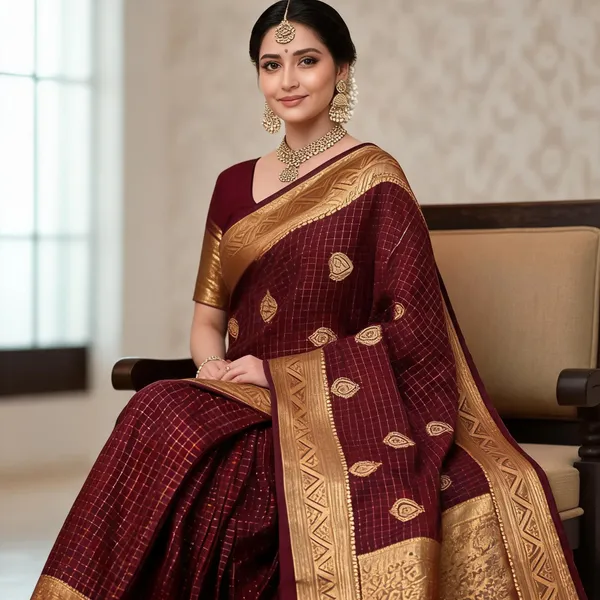 Deep_Maroon_Banarasi_Deep_Maroon_Saree_With_Blouse_Piece_For_Women