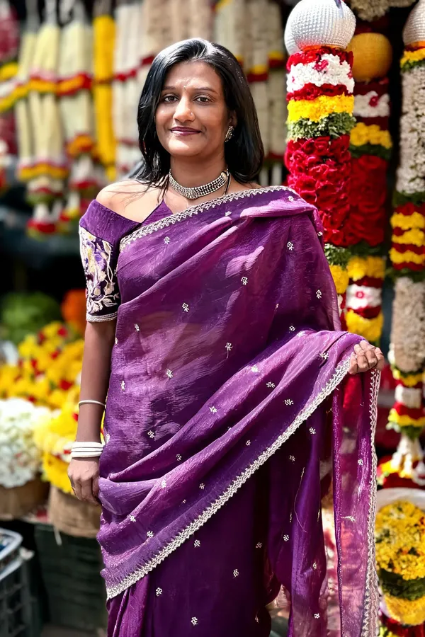 Purple_Space_Organza_Silk_Saree_With_Blouse_Piece_For_Women_Wear_All_Occasion