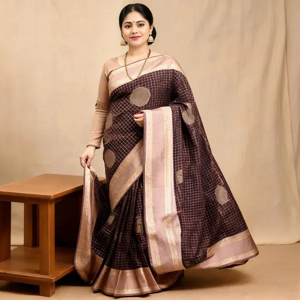 Coffee_Brown_Pure_Dupion_Silk_Brown_Saree_With_Blouse_Piece_For_Women