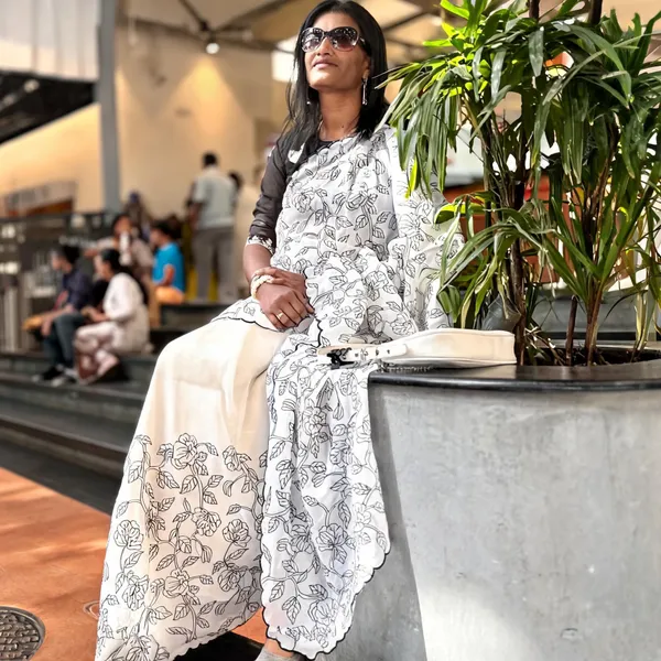 White_Pen_Kalamkari_Silk
