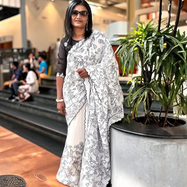 White_Pen_Kalamkari_Silk