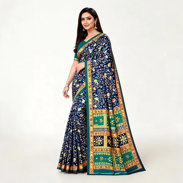 Indigo_Pashmina_Silk_Indigo_Saree_With_Blouse_Piece_For_Women