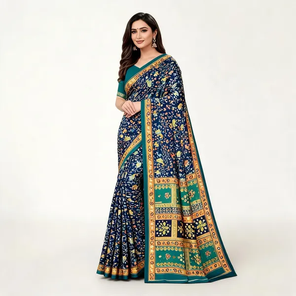 Indigo_Pashmina_Silk_Indigo_Saree_With_Blouse_Piece_For_Women