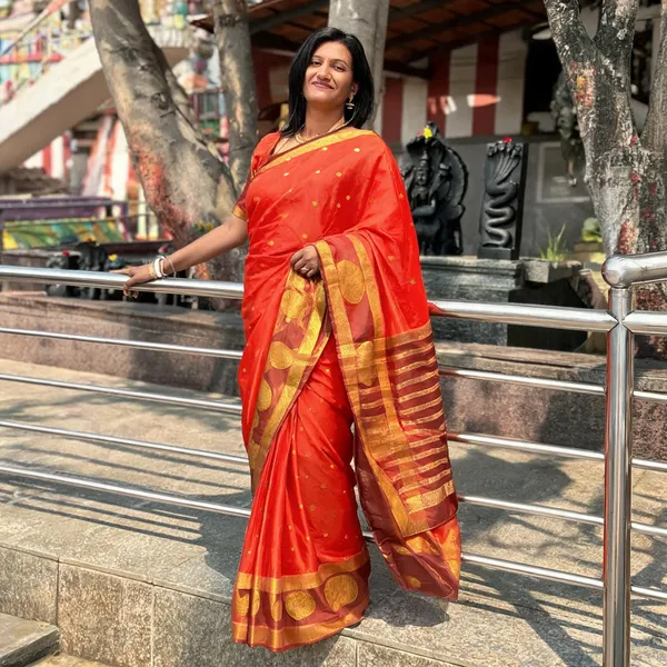 Rust_Orange_Silk_Saree