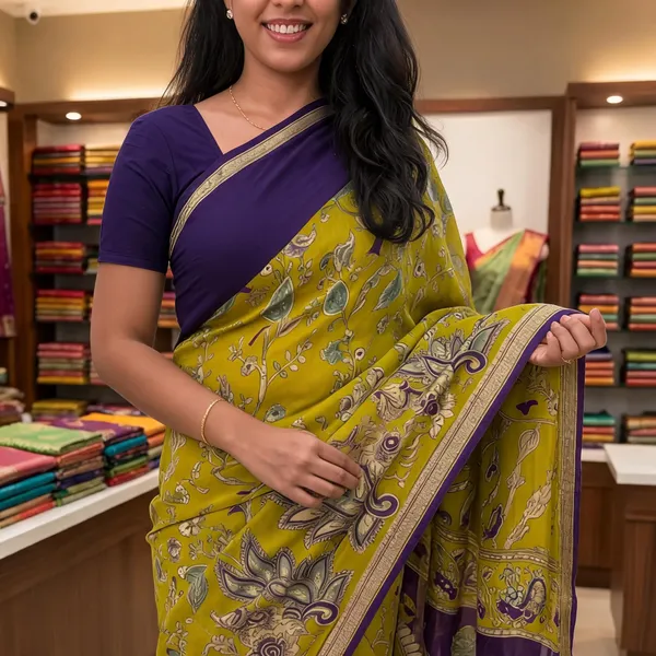 Mehandi_With_Purple_Chiffon_Saree