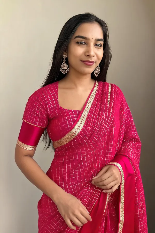 Pink_Jute_Viscose_Silk_Saree