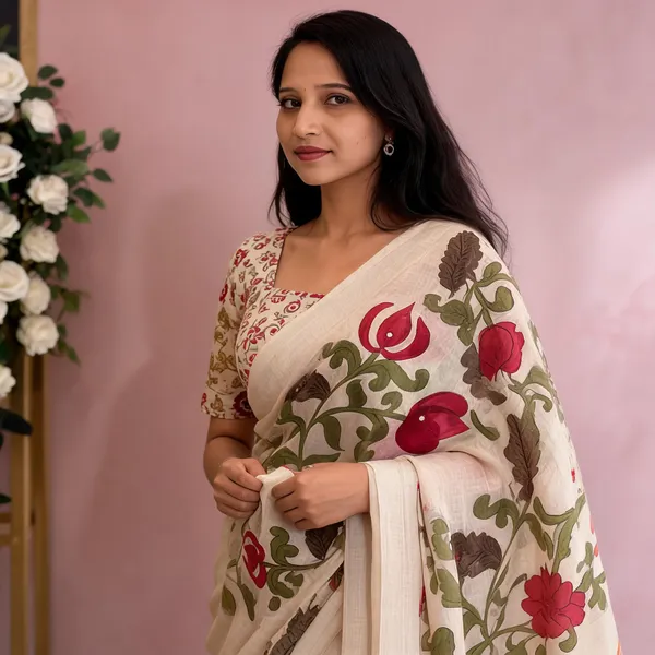 Chikoo_Kalamkari_Silk_With_Mirror