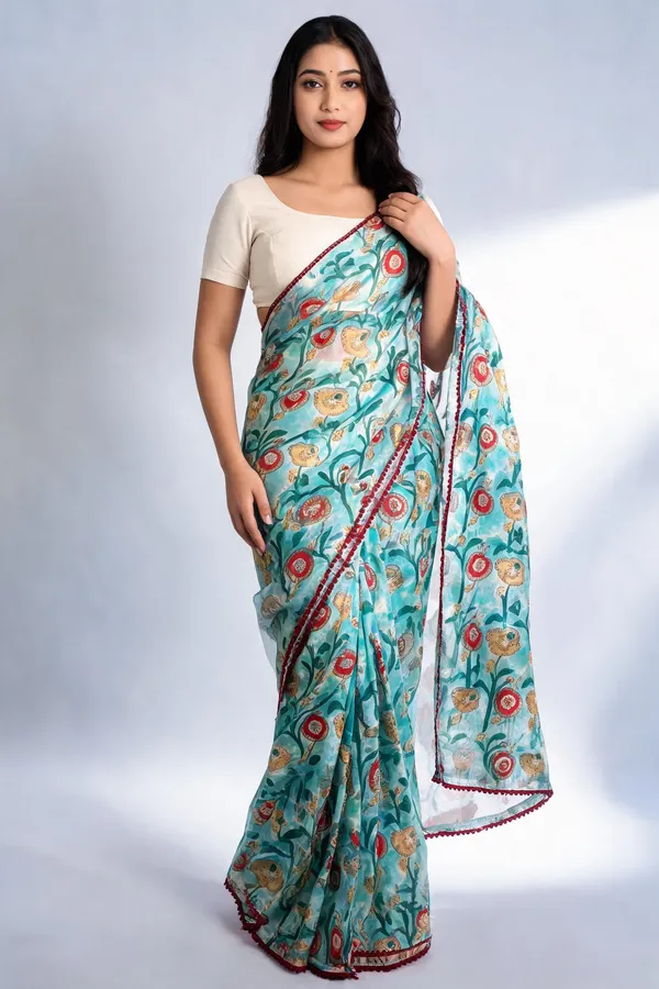 Trisha_Aqua_Blue_Pure_Chiffon_Saree
