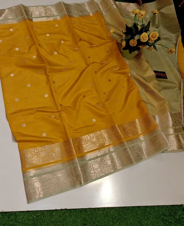 Mustard_Zari_Border_Saree_for_Women
