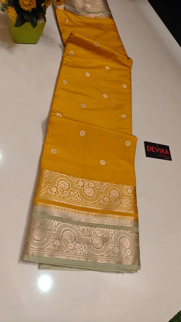 Mustard_Zari_Border_Saree_for_Women
