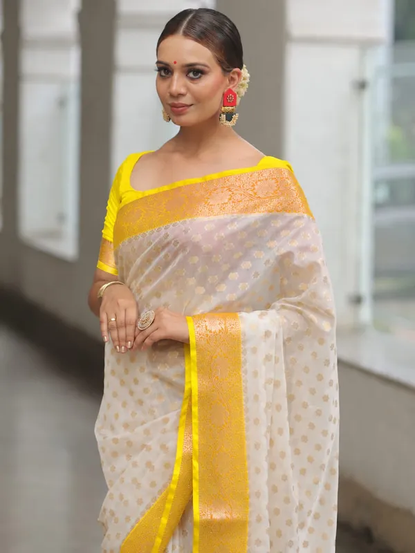 White_Seli_Katan_Silk_Woven_Saree_For_Women