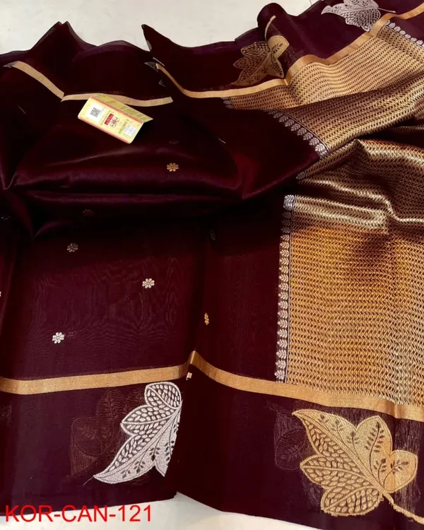 Maroon_Woven_Saree_For_Women