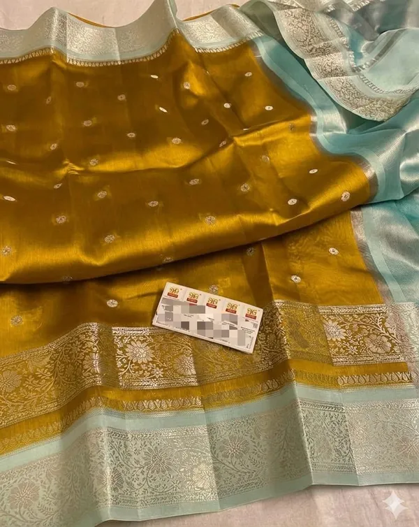 Mustard_Silk_Saree_With_Zari_Border_for_Women
