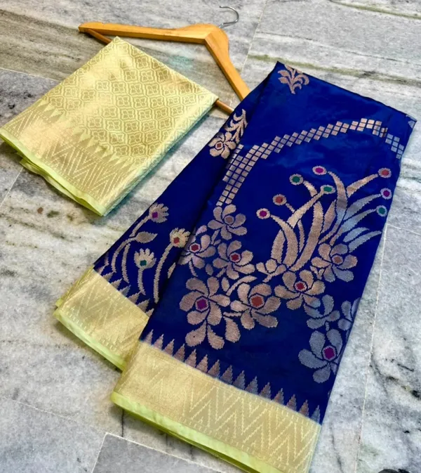 Blue_Soft_Silk_Floral_Woven_Saree_For_Women