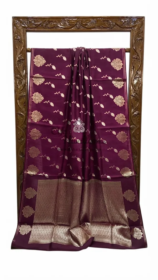 Wine_Woven_Floral_Saree_for_Women
