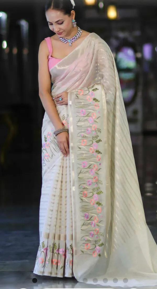 Cream_Seli_Katan_Silk_Floral_Embroidered_Saree_For_Women