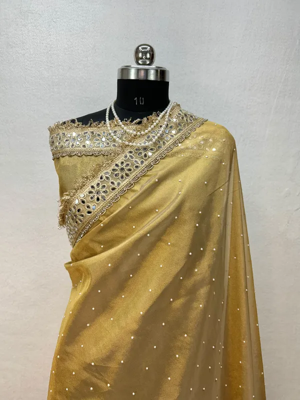 Gold_Tissue_Silk_Embellished_Saree_For_Women