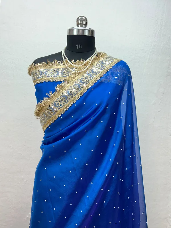 Blue_Tissue_Silk_Embellished_Saree_For_Women