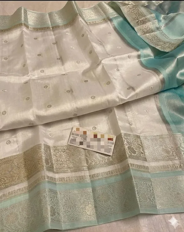 Ivory_Woven_Zari_Border_Saree_For_Women