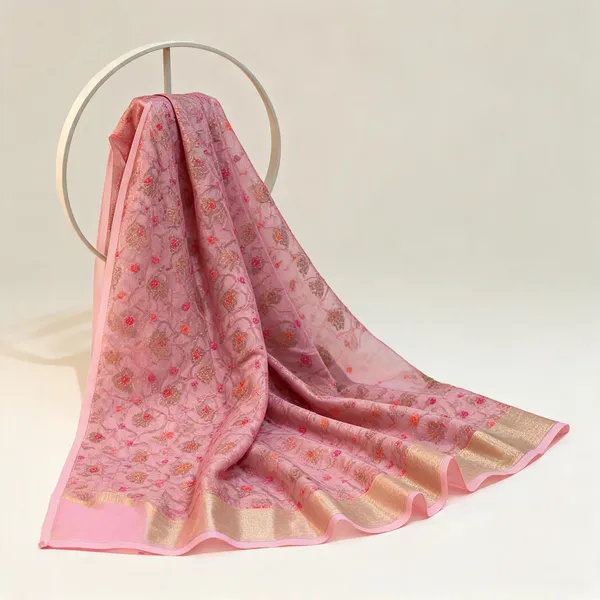 Pink_Cotton_Silk_Blend_Sheer_Floral_Saree_For_Women