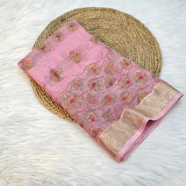 Pink_Cotton_Silk_Blend_Sheer_Floral_Saree_For_Women