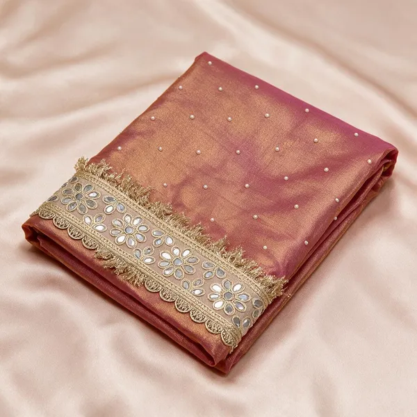 Brown_Tissue_Silk_Embellished_Saree_For_Women