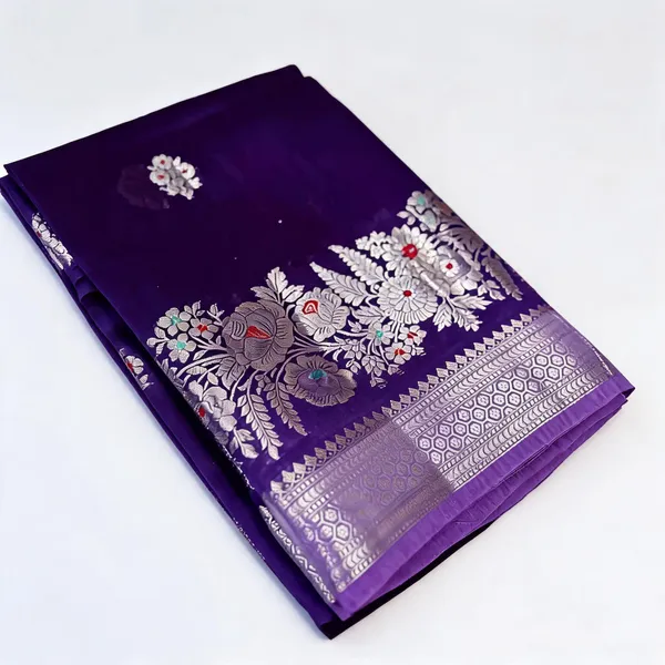 Purple_Semi_Katan_Silk_Floral_Woven_Saree_For_Women