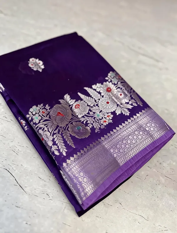 Purple_Semi_Katan_Silk_Floral_Woven_Saree_For_Women