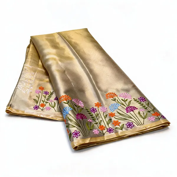 Gold_Tissue_Silk_Floral_Embroidered_Saree_For_Women