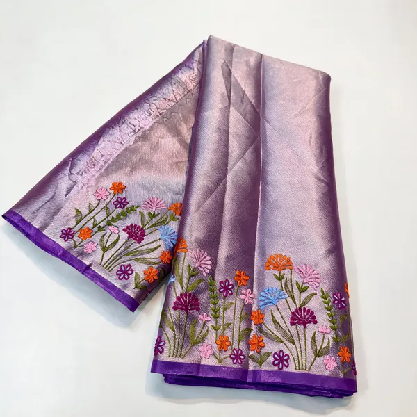 Lavender_Tissue_Silk_Woven_Floral_Embroidered_Saree_For_Women
