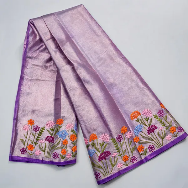 Lavender_Tissue_Silk_Woven_Floral_Embroidered_Saree_For_Women