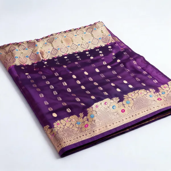Purple_Tissue_Silk_Gold_Motif_Woven_Saree_For_Women