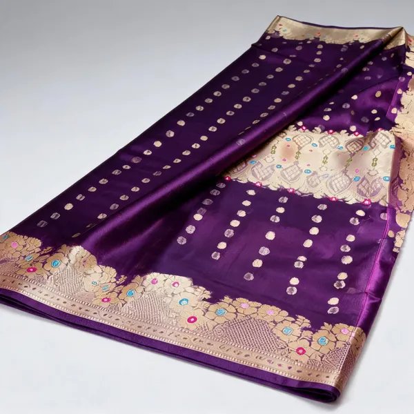 Purple_Tissue_Silk_Gold_Motif_Woven_Saree_For_Women