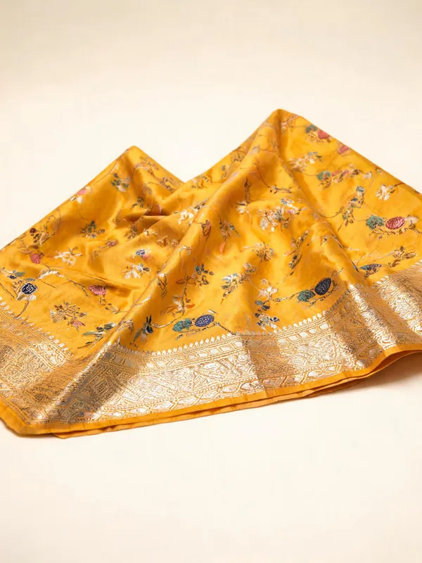 Mustard_Tamanna_Silk_Floral_Zari_Saree_For_Women