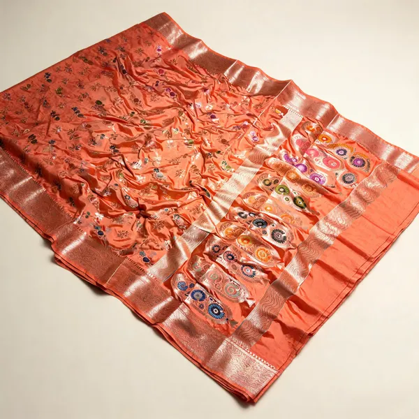 Coral_Tamanna_Silk_Floral_Zari_Border_Saree_For_Women