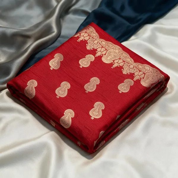 Red_Soft_Silk_Banarasi_Paisley_Saree_For_Women