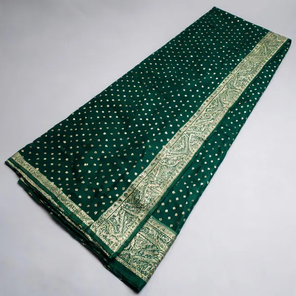 Green_Soft_Silk_Dotted_Print_Saree_For_Women