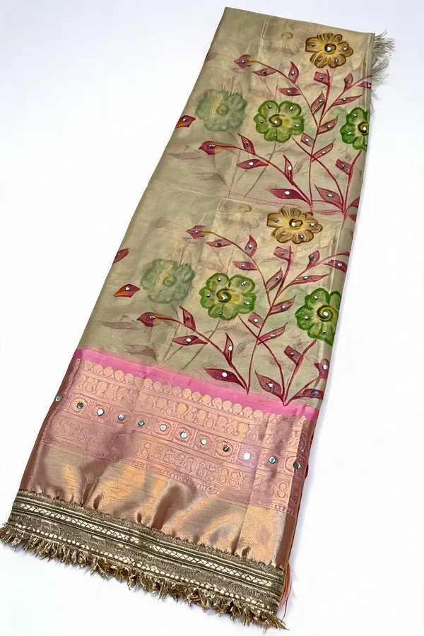 Beige_Soft_Silk_Floral_Vine_Embroidered_Saree_For_Women