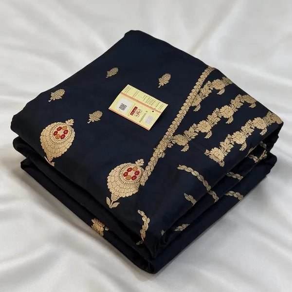 Black_Soft_Silk_Zari_Woven_Saree_For_Women
