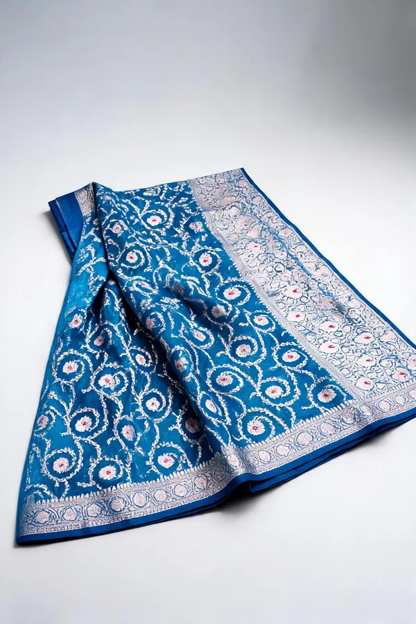 Blue_Soft_Silk_Floral_Woven_Saree_For_Women