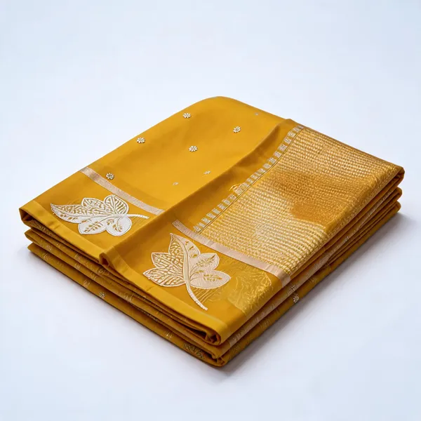 Mustard_Seli_Katan_Silk_Woven_Floral_Saree_For_Women
