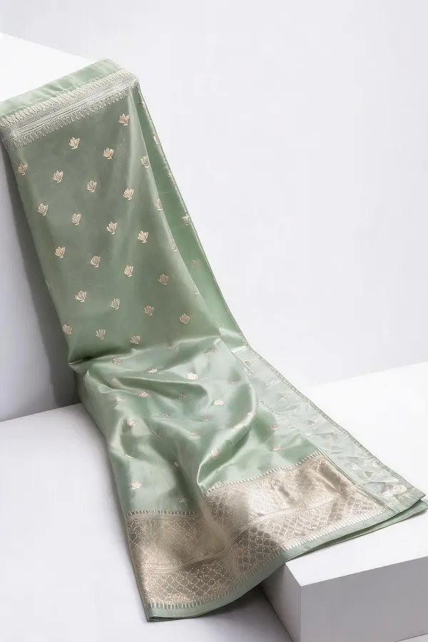 Mint_Green_Seli_Katan_Silk_Woven_Floral_Saree_For_Women