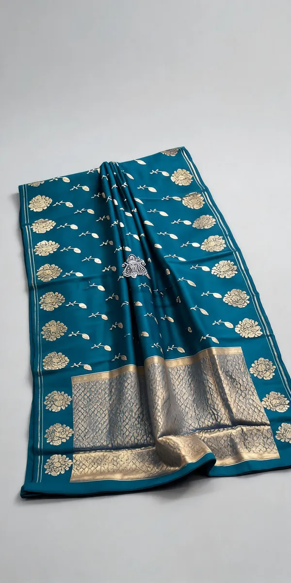 Blue_Seli_Katan_Silk_Woven_Zari_Floral_Saree_For_Women