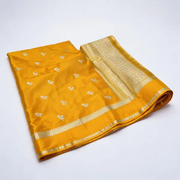 Yellow_Seli_Katan_Silk_Woven_Zari_Floral_Saree_For_Women