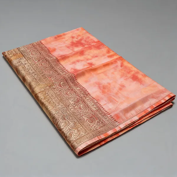 Peach_Seli_Katan_Silk_Woven_Paisley_Border_Saree_For_Women