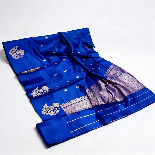 Blue_Seli_Katan_Silk_Woven_Zari_Floral_Saree_For_Women